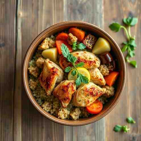 Five-Flavor Chicken Quinoa Bowl Recipe